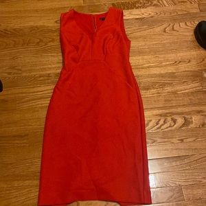 Ann Taylor business casual red work dress